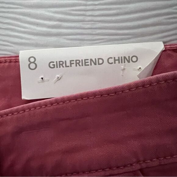 🆕 LOFT Orange Frayed Girlfriend Chinos size 8 - Picture 4 of 8